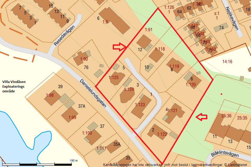 Danielslundsgatan 70 – Ängelholm Exploateringsområde mark. Villa Vindåsen